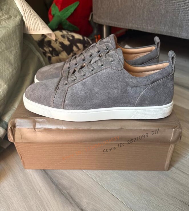 Leather Sneaker Care Kit - Concise Grey Suede Leather Lace Up